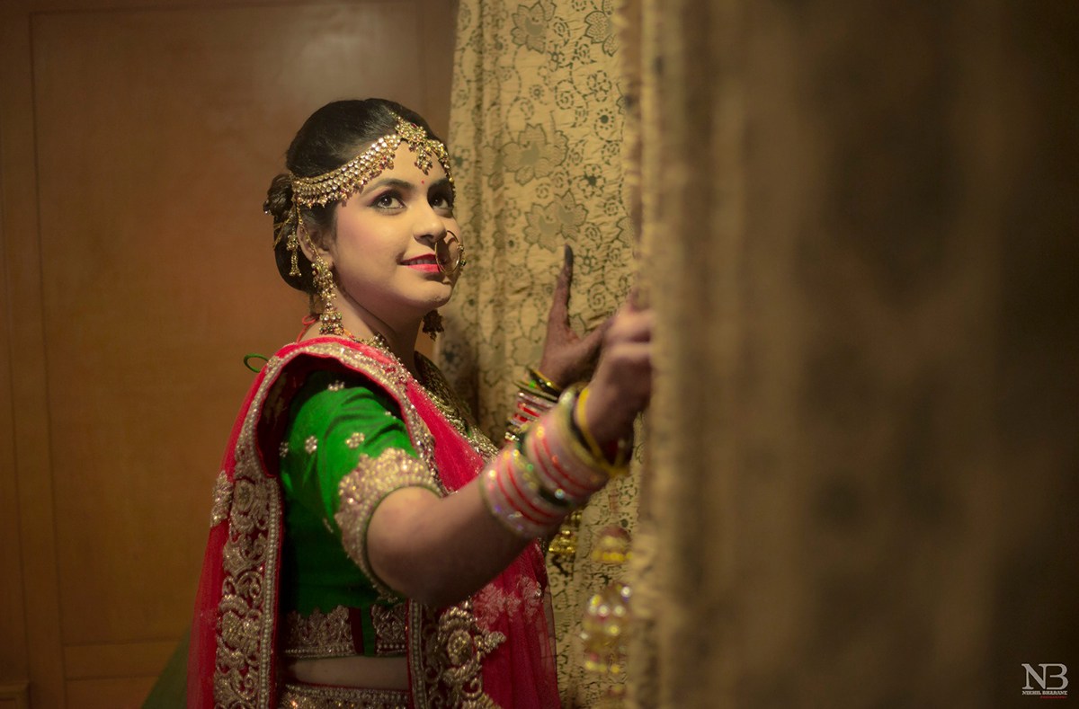 Side Shot Of A Conventional Bride Highlighting Her Bridal Ornaments by Nikhil Y. Bharane Wedding-photography | Weddings Photos & Ideas