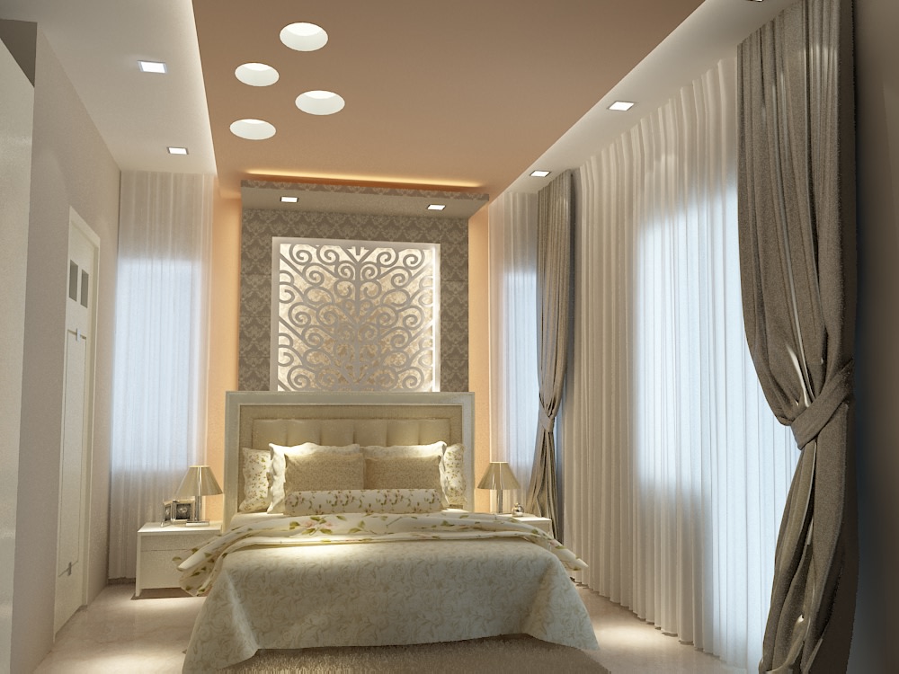 3D design of a modern guest bedroom by SA Design Group Bedroom Modern | Interior Design Photos & Ideas