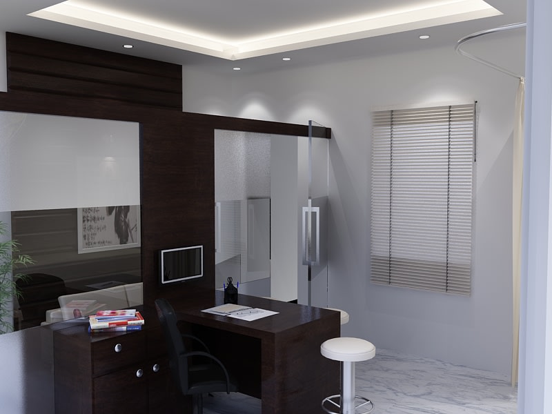Office cabin with wooden furniture by SA Design Group Modern | Interior Design Photos & Ideas
