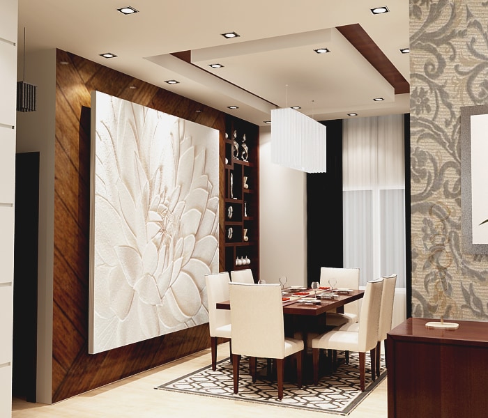 3D design of a modern dining room by SA Design Group Dining-room Modern | Interior Design Photos & Ideas