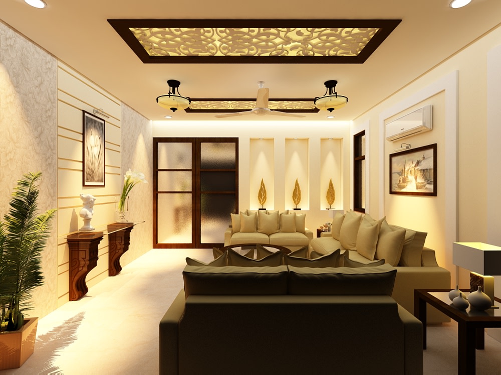 3D design of a living room with marble flooring by SA Design Group Living-room Modern | Interior Design Photos & Ideas