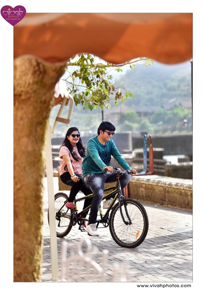 Going for a cycle ride by VIVAH PHOTOS Wedding-photography | Weddings Photos & Ideas