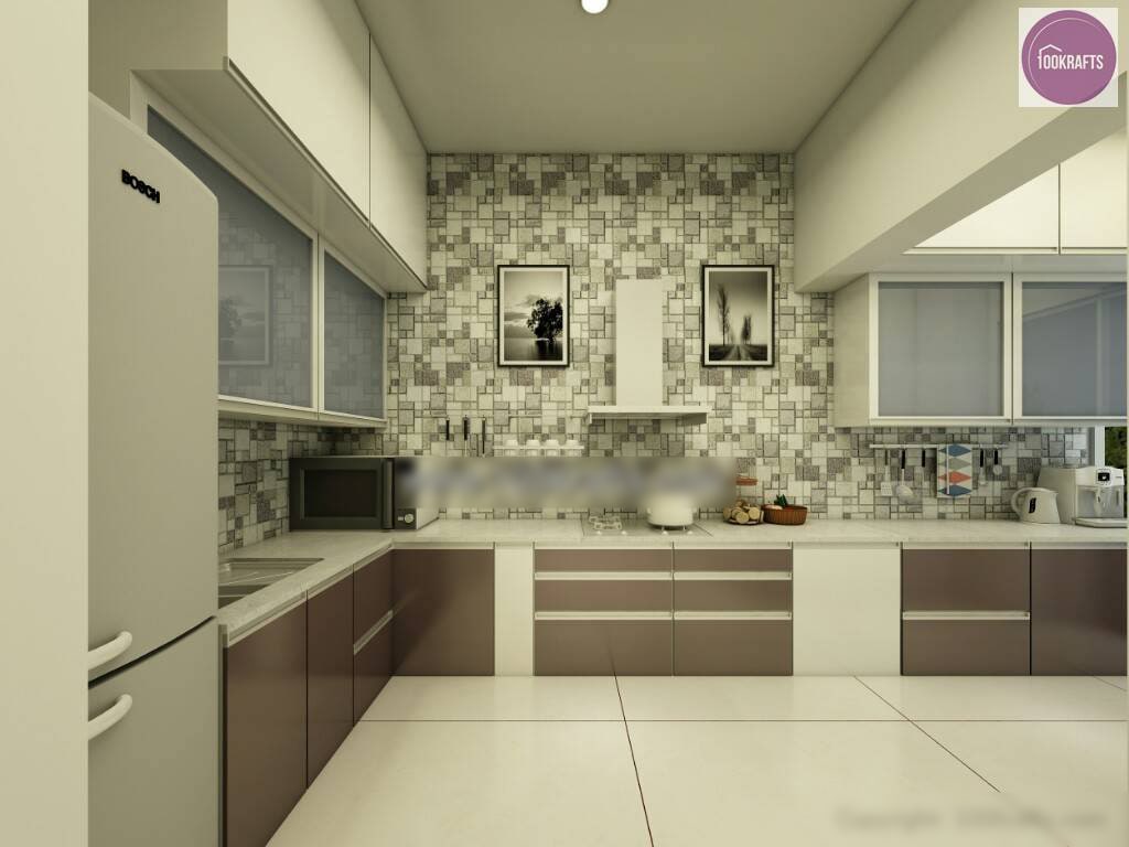 Large Modular Kitchen with Basic Amenities by 100krafts