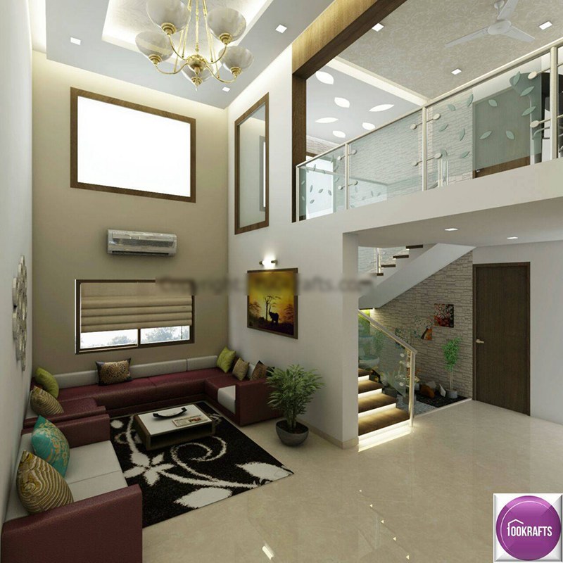 Storied Modern Living Room by 100krafts Living-room Contemporary | Interior Design Photos & Ideas