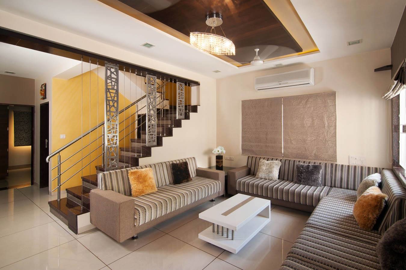 Living Room With Contemporary Sectional Sofas by Parthsarthi Living-room Modern | Interior Design Photos & Ideas