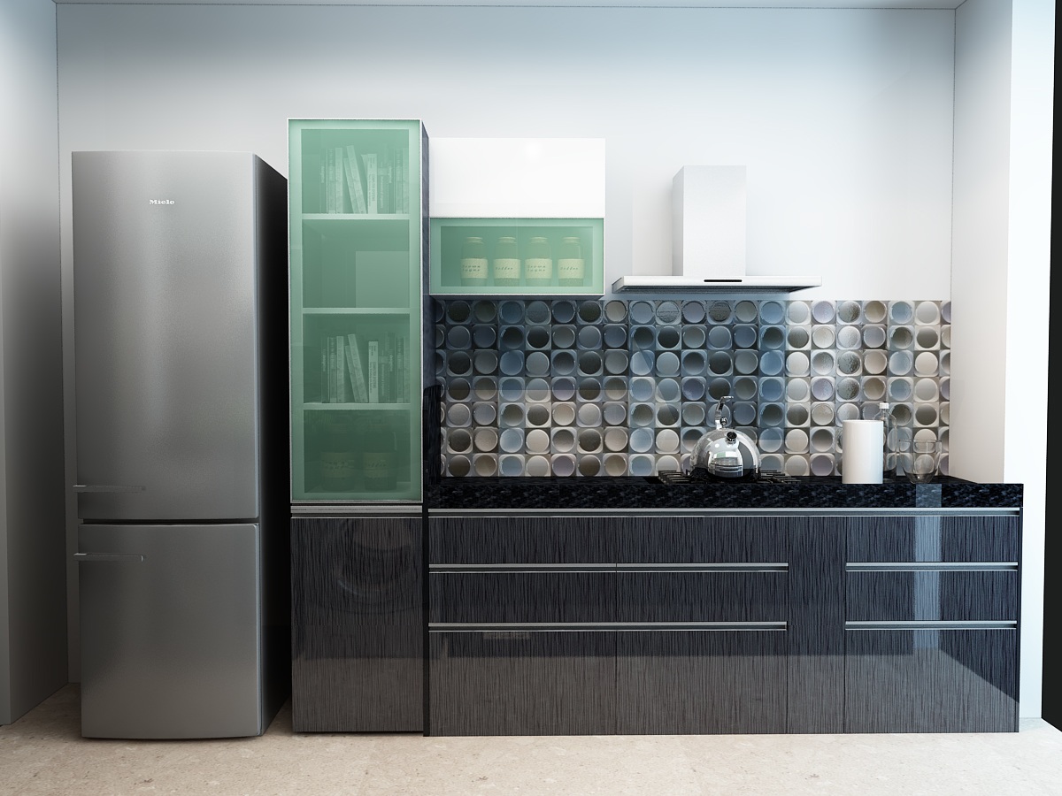 Grey Modular Kitchen Cabinets by New Era Architects Designers and PMC