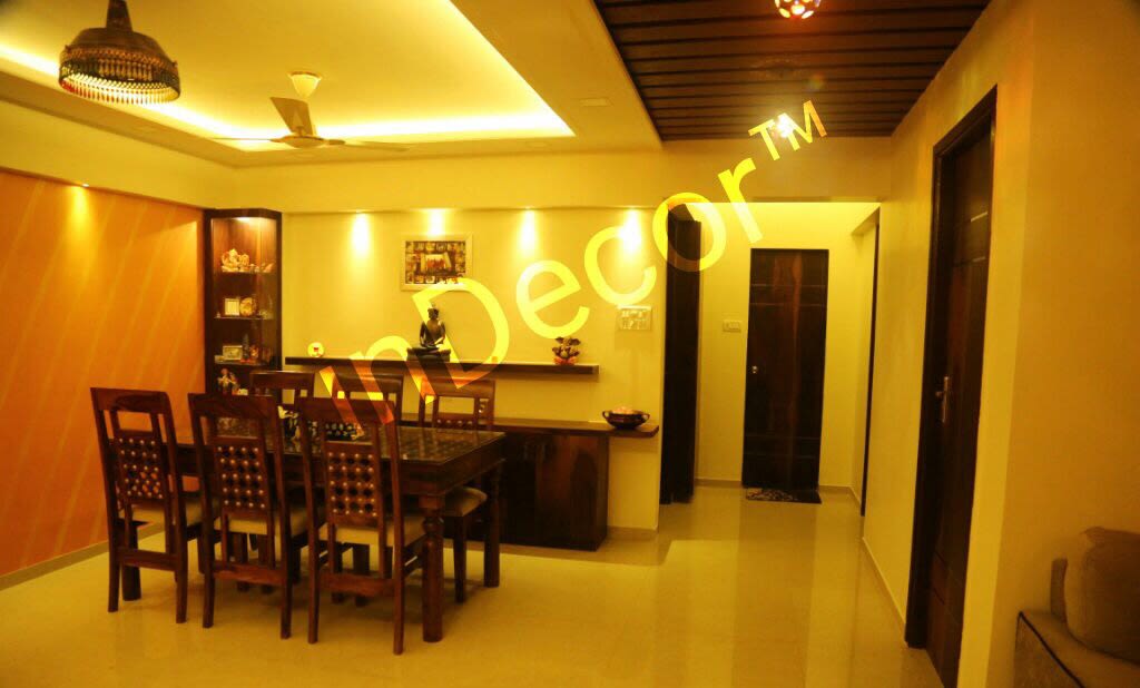golden dining room by Indecor Home and Office Solutions Contemporary | Interior Design Photos & Ideas