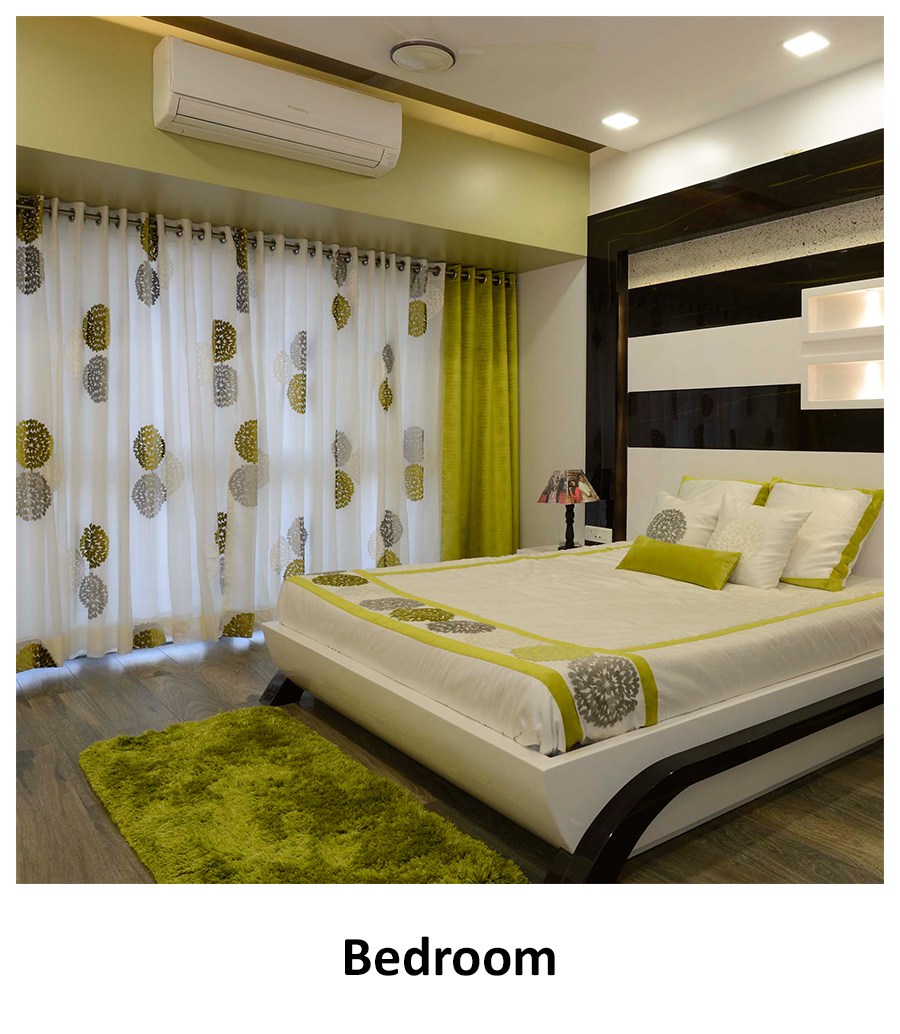 Green coloured bedroom! by Nibjiya Studio's Bedroom | Interior Design Photos & Ideas
