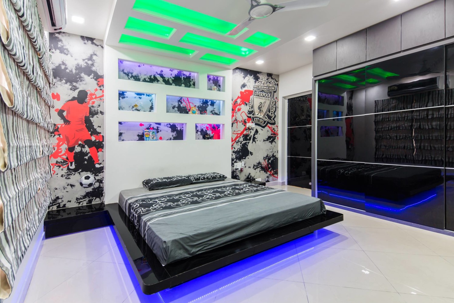 Sporty Themed Bedroom by Dessign7 Interiors Pvt Ltd. Contemporary | Interior Design Photos & Ideas