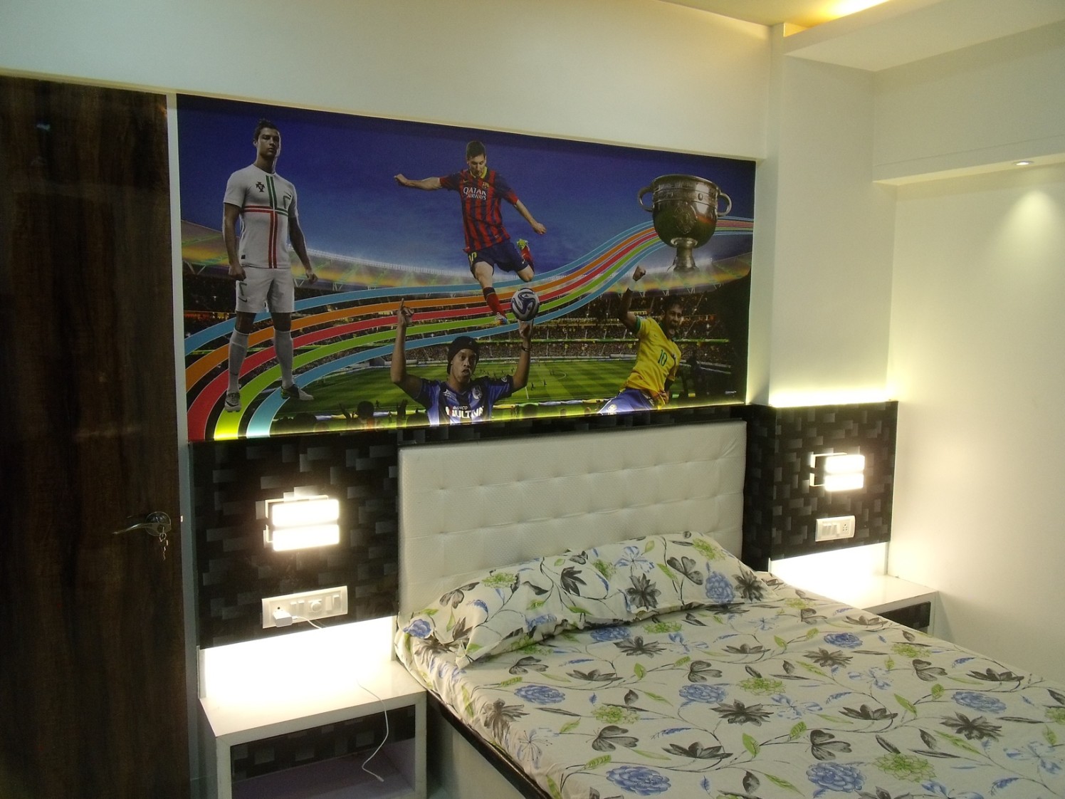 Bedroom With Sport Wall Art by Prashant Koli Bedroom Contemporary | Interior Design Photos & Ideas