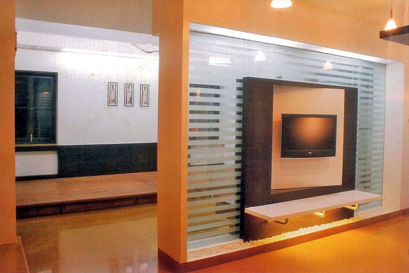 Modern TV Display by aashish Shrotri Living-room Modern | Interior Design Photos & Ideas