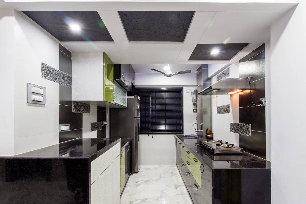 Modular kitchen With Wooden Cabinets by Ar. Sachin Vasant Salvi Modular-kitchen Modern | Interior Design Photos & Ideas