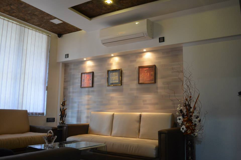 Living Room With Wall Art by Ar. Sachin Vasant Salvi Living-room Contemporary | Interior Design Photos & Ideas