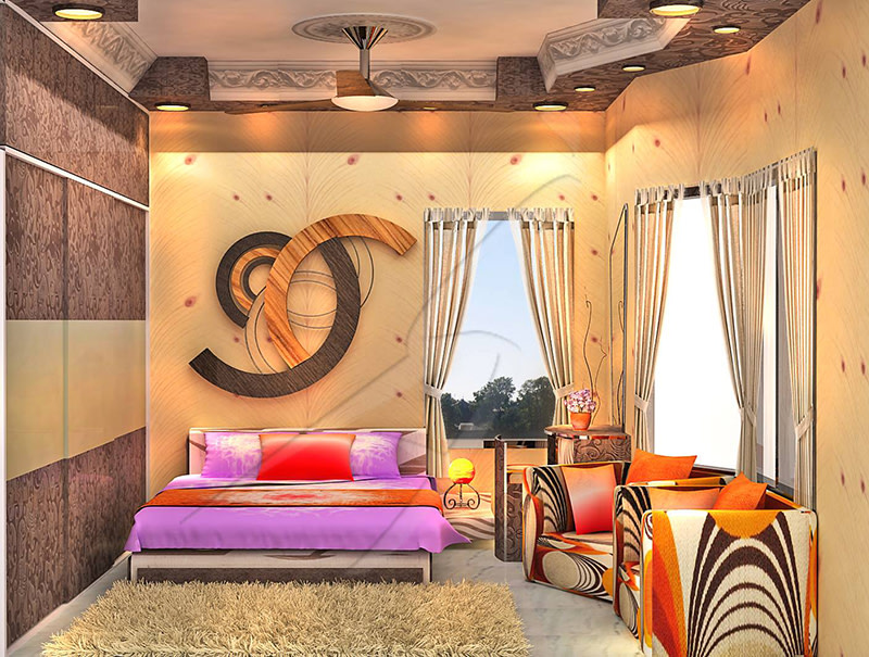 A colorful bedroom! by Pegasus Interiors Bedroom | Interior Design Photos & Ideas