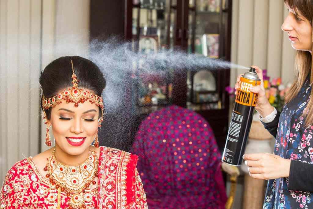 Spraying to perfection! by Sagar Makwana Wedding-photography Wedding-hairstyles | Weddings Photos & Ideas