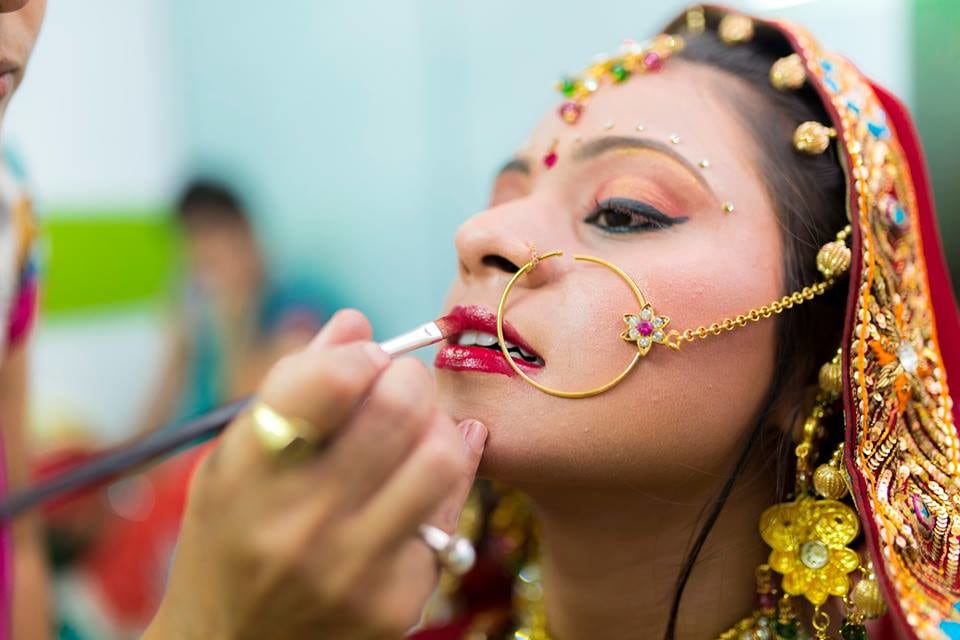 Bride Getting Ready For Her Wedding by Nazzare Photography Wedding-photography Bridal-jewellery-and-accessories Bridal-makeup | Weddings Photos & Ideas