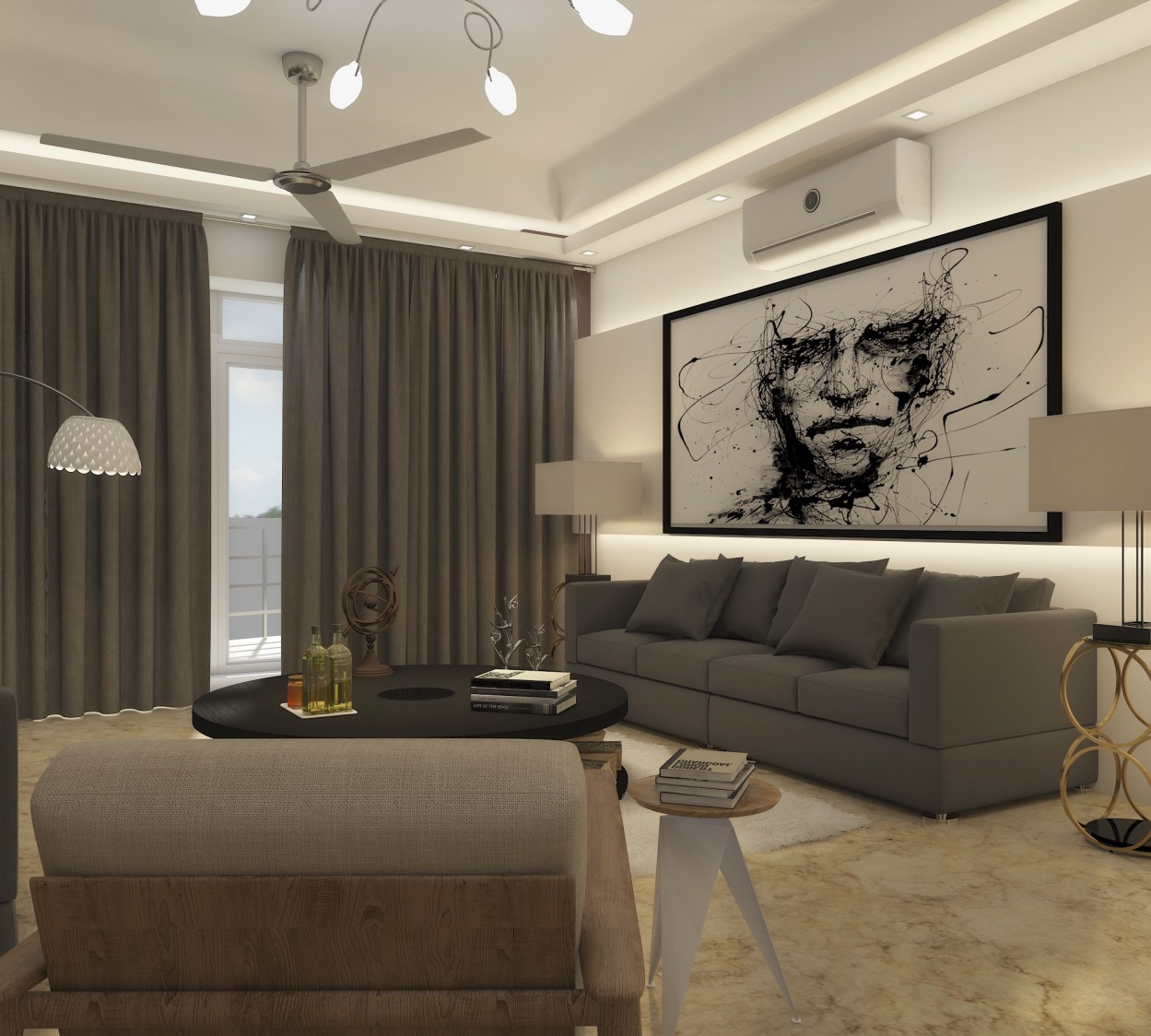 Artistic living room by KaSa Vivo Contemporary | Interior Design Photos & Ideas
