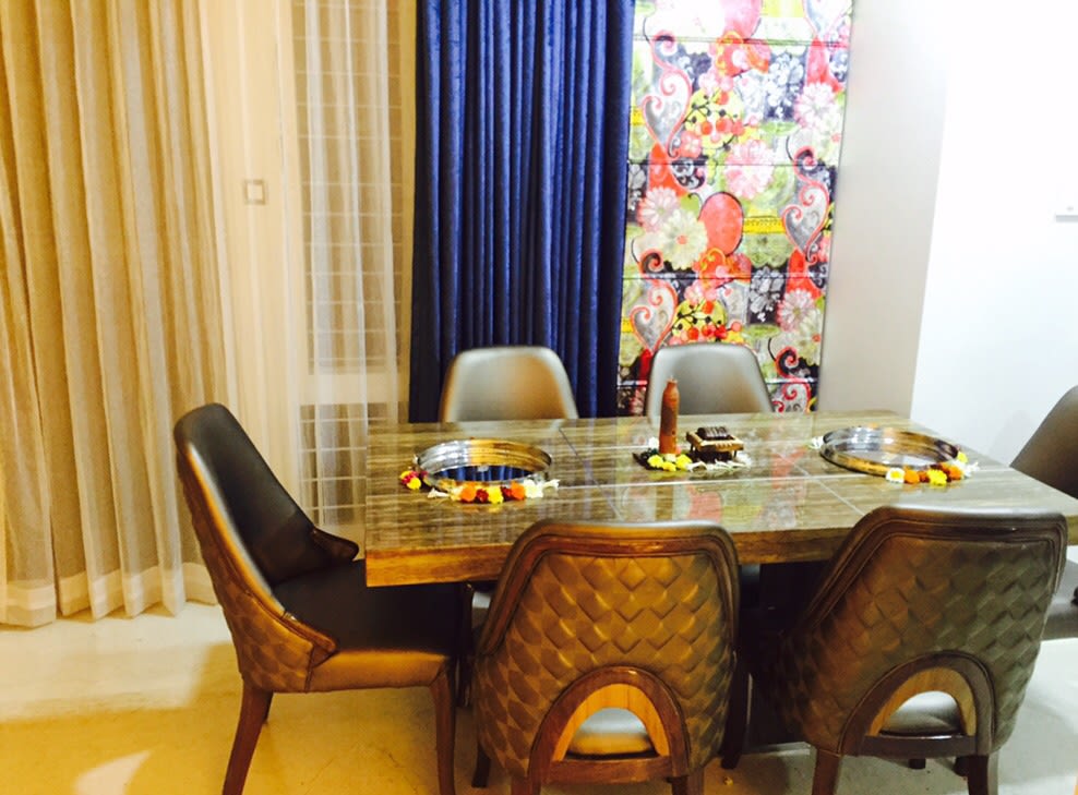Marble Top Dining Table by Anshuma Vaidya Bora Dining-room Modern | Interior Design Photos & Ideas