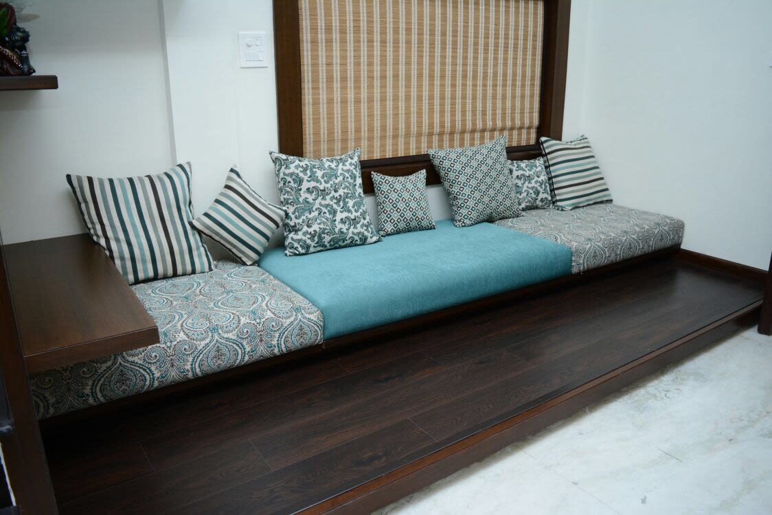 Unique Blue Shaded Sofa Set For A Living Room by Anshuma Vaidya Bora Living-room Modern | Interior Design Photos & Ideas