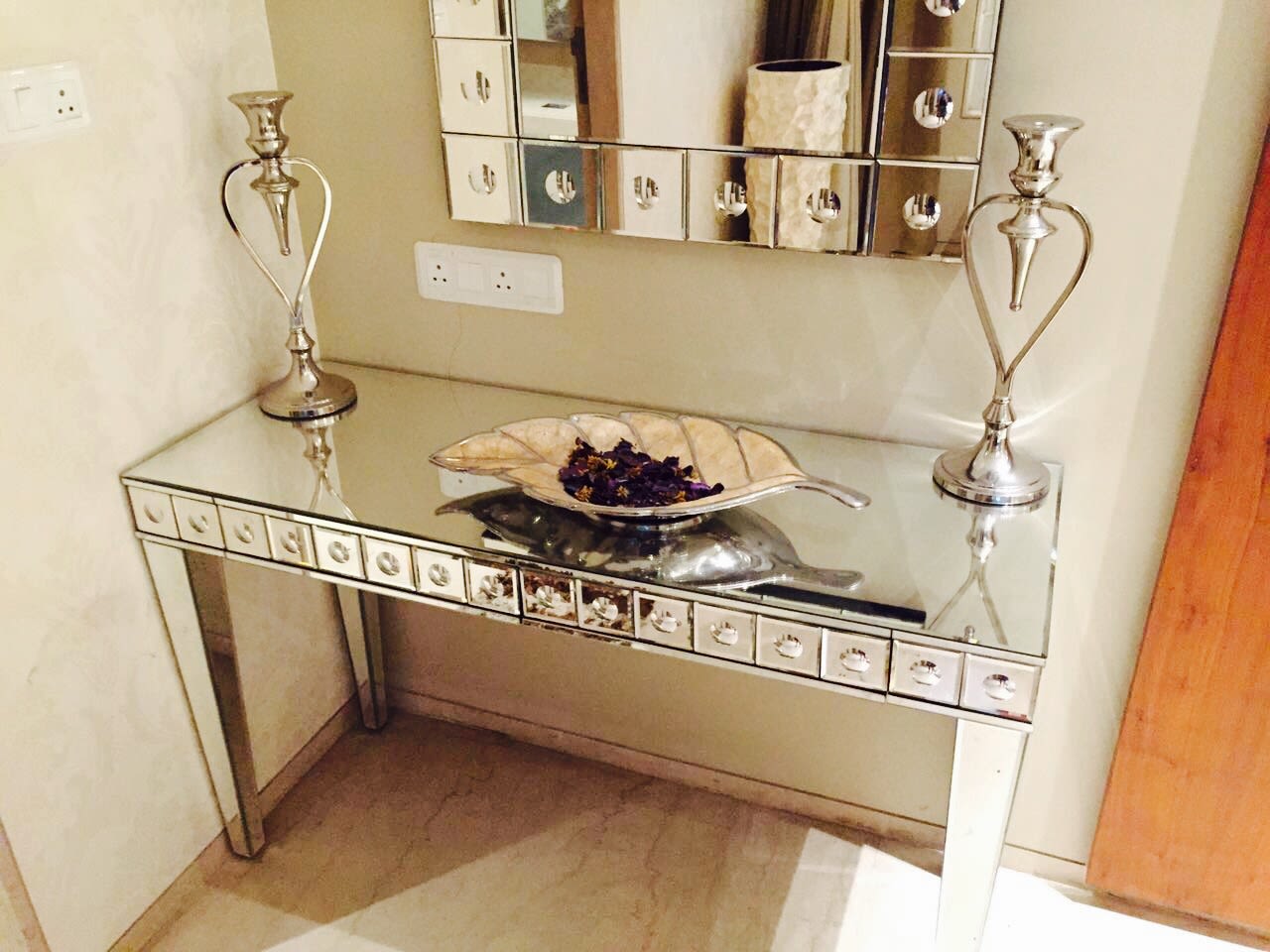 Stunning Silver Display Unit by Anshuma Vaidya Bora Living-room Contemporary | Interior Design Photos & Ideas