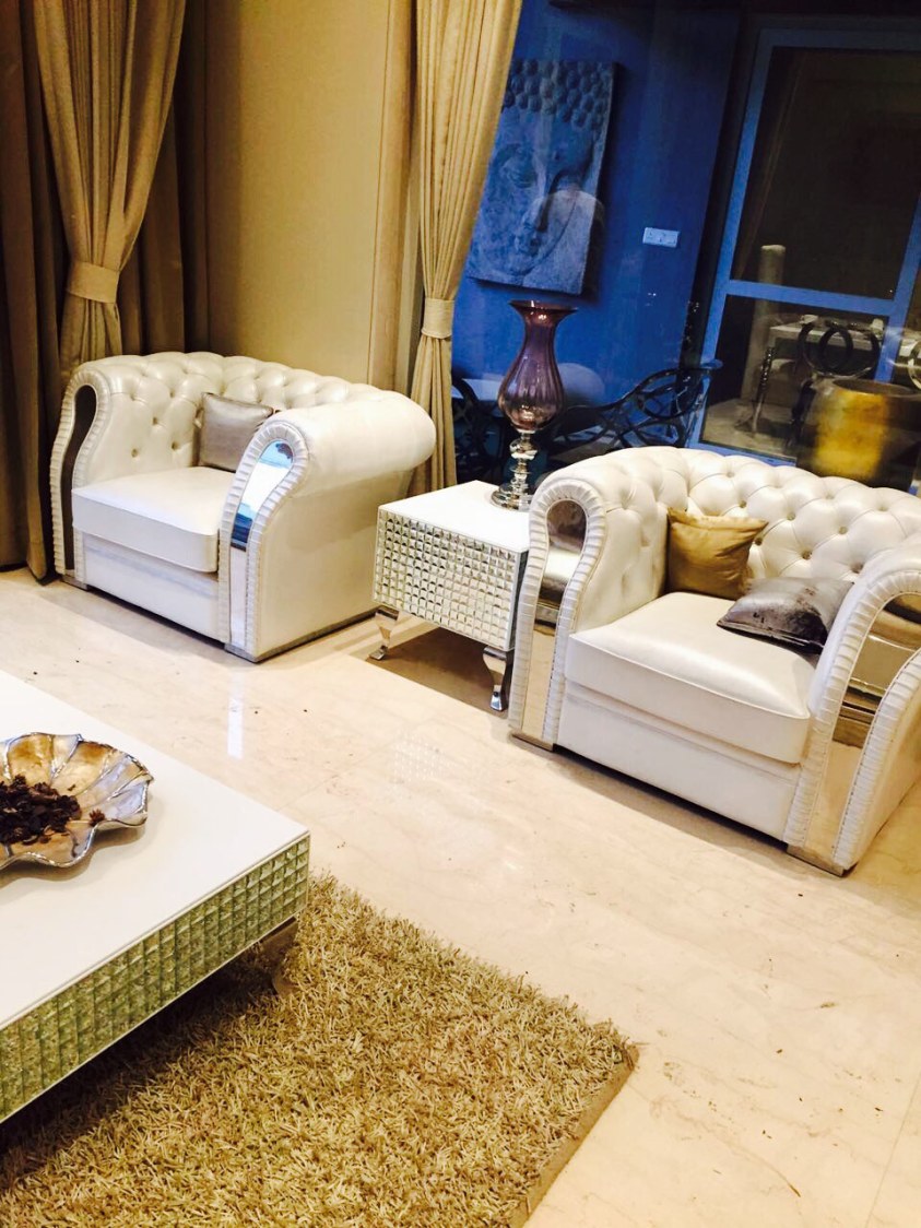 White Shaded Sofa For Living Room by Anshuma Vaidya Bora Living-room Modern | Interior Design Photos & Ideas