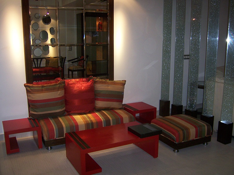 Multi Colored Sofa by Esthetics Interior Living-room Contemporary | Interior Design Photos & Ideas