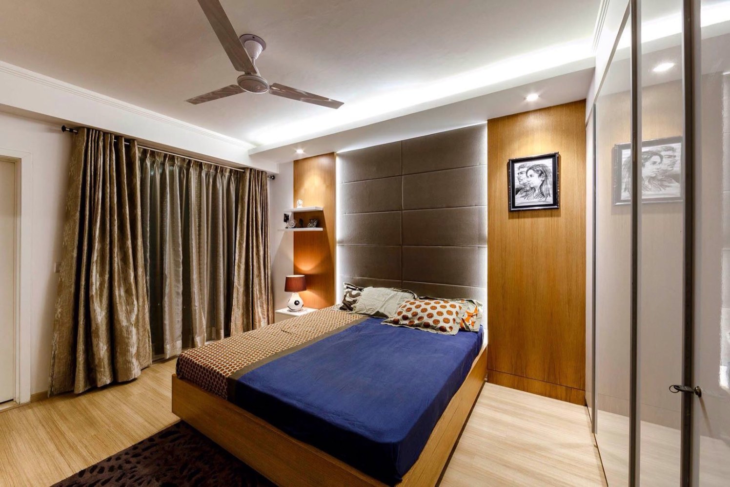 Bedroom Wooden Box Bed And Pale Shaded Curtains by Studio Architecture Plus Interiors Bedroom Contemporary | Interior Design Photos & Ideas