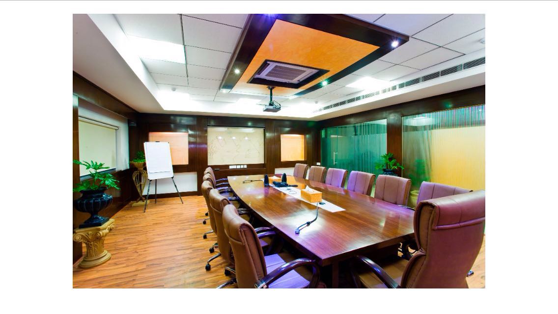 Meeting Room With Long Wooden Conference Table by Studio Architecture Plus Interiors Contemporary | Interior Design Photos & Ideas