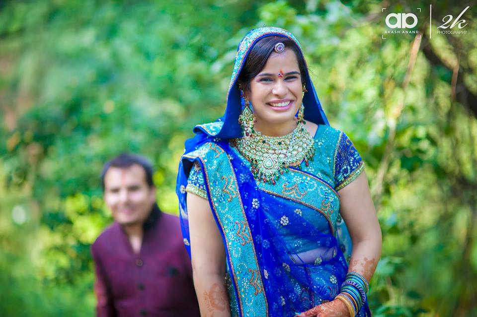 A happy bride on her wedding day. by Akash Anand Photography Wedding-photography Bridal-jewellery-and-accessories | Weddings Photos & Ideas