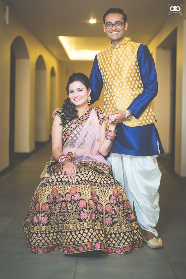 Vibrant groom and bride . by Akash Anand Photography Wedding-photography Bridal-makeup Wedding-dresses Groom-wear-and-accessories | Weddings Photos & Ideas