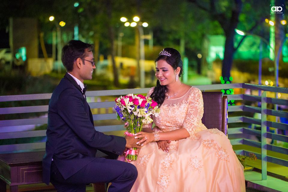 Romantic shot of the couple. by Akash Anand Photography Bridal-jewellery-and-accessories Groom-wear-and-accessories | Weddings Photos & Ideas