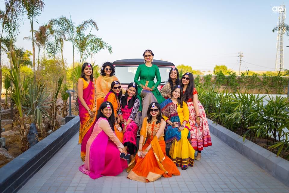 The stellar bride with her gang. by Akash Anand Photography Wedding-photography Wedding-dresses | Weddings Photos & Ideas