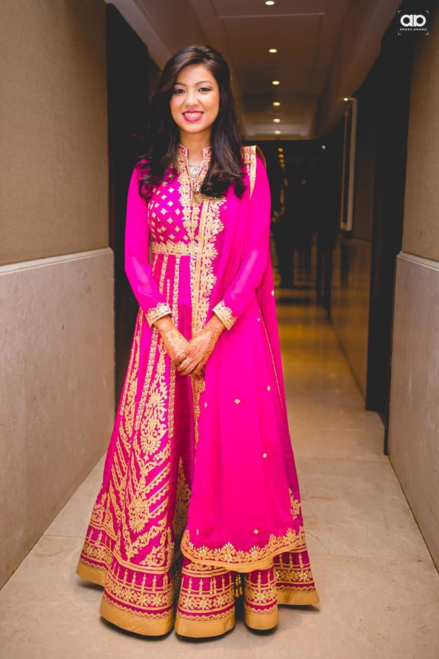 A beautiful bride wearing pink anarkali suit. by Akash Anand Photography Wedding-photography Wedding-dresses | Weddings Photos & Ideas