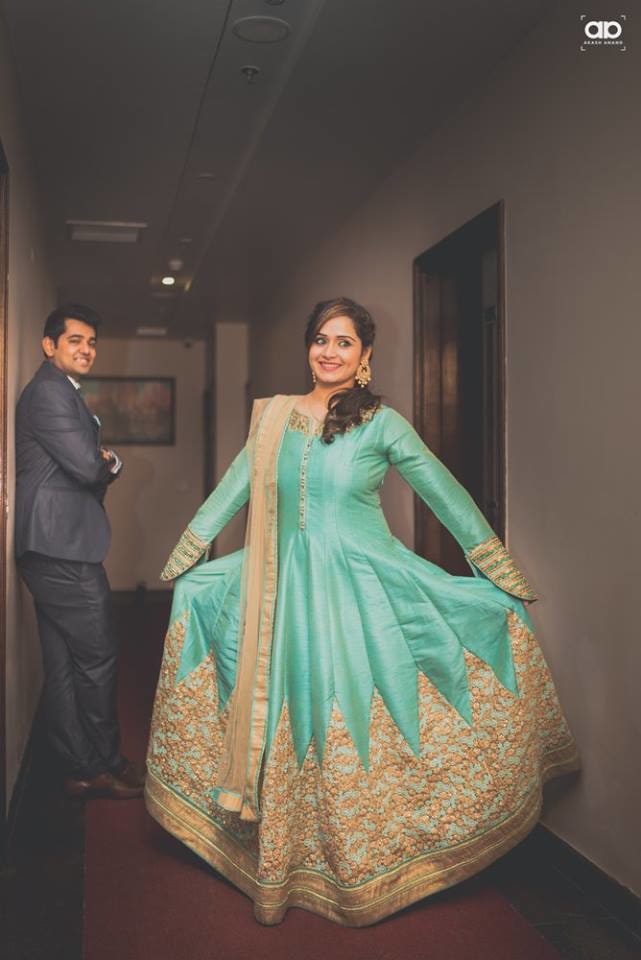 A stunning bride wearing blue suit. by Akash Anand Photography Wedding-photography Wedding-dresses Groom-wear-and-accessories | Weddings Photos & Ideas