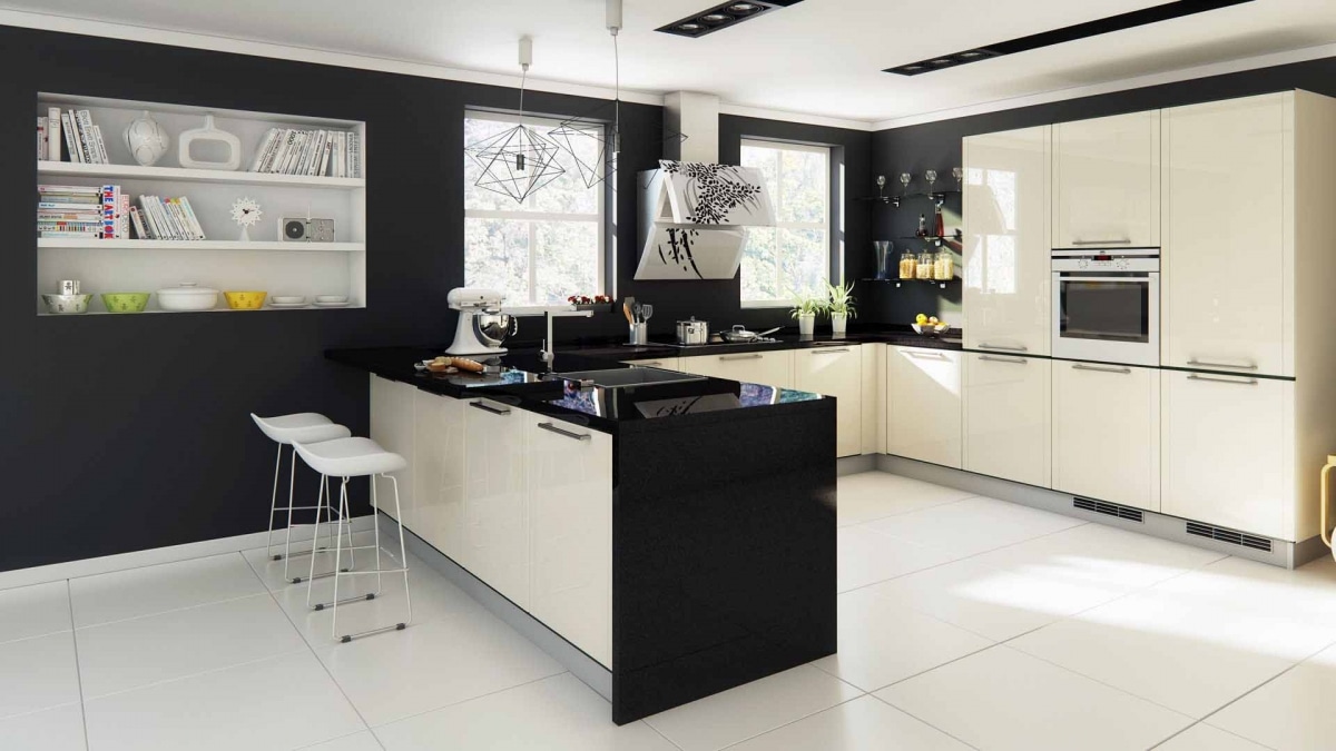 Beige Shade Wooden Cabinets With Marble Top In Kitchen by Hemant Sahni Modular-kitchen Contemporary | Interior Design Photos & Ideas