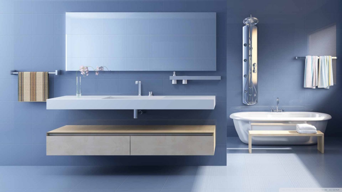 Sleek Wash Basin And bathtub In Bathroom by Hemant Sahni Bathroom Modern | Interior Design Photos & Ideas