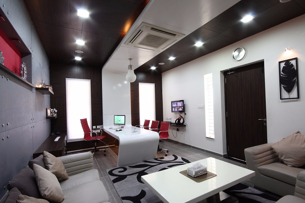 Beige And Brown Meeting Room by Jerry Meshach J Modern | Interior Design Photos & Ideas