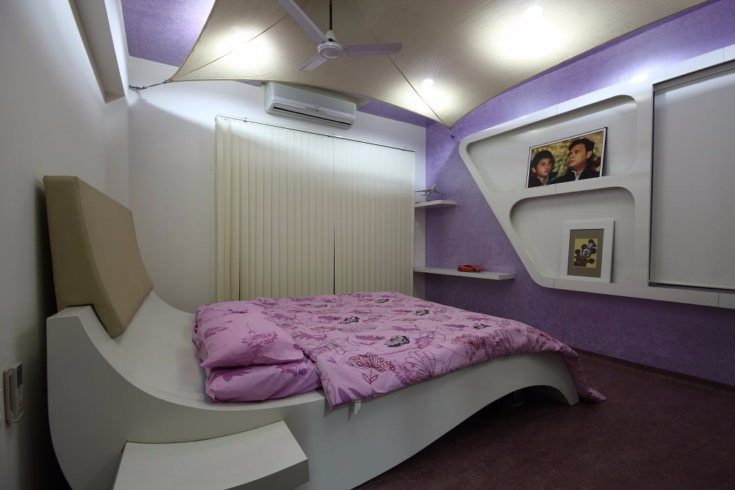 Purple And White Themed Bedroom by Jerry Meshach J Bedroom Modern | Interior Design Photos & Ideas