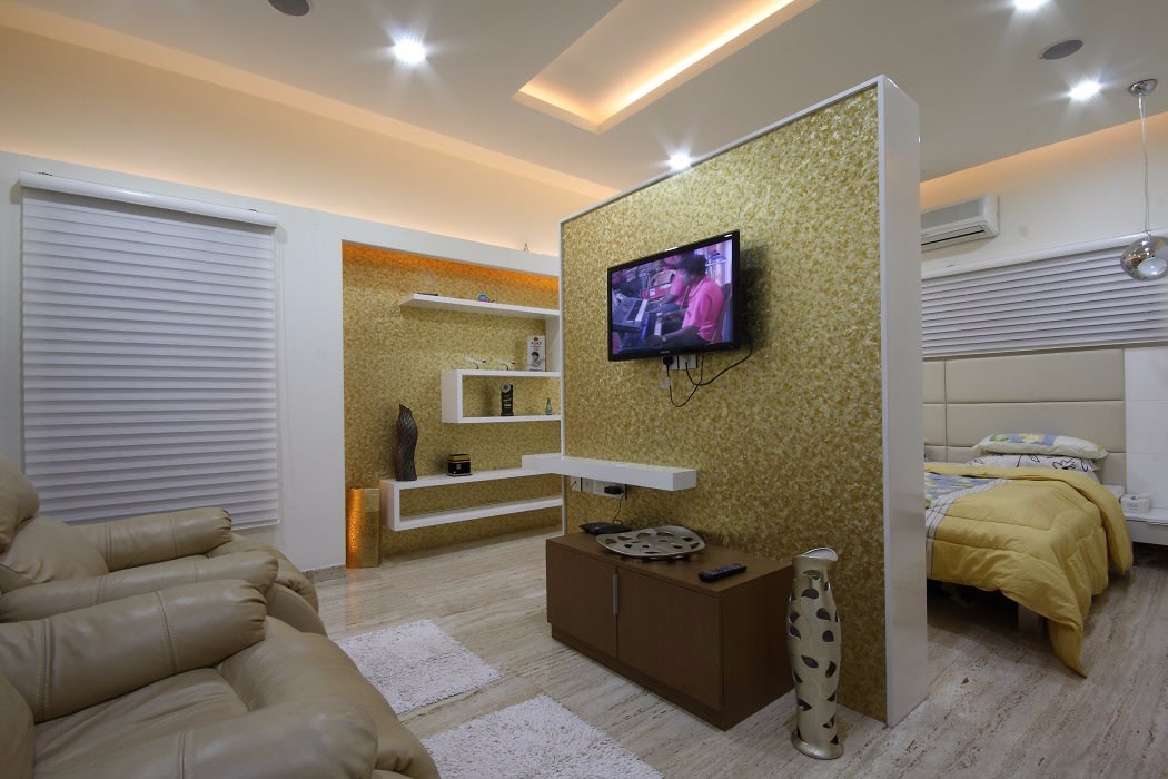Light Golden And White Living Room by Jerry Meshach J Living-room Modern | Interior Design Photos & Ideas