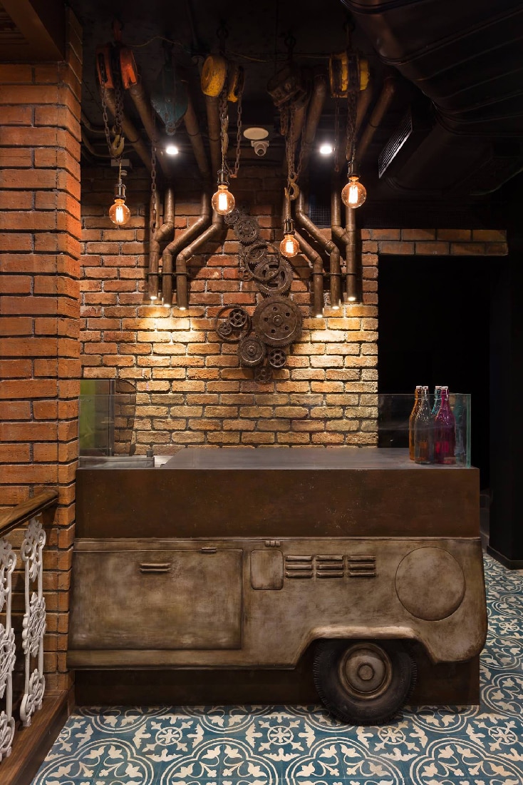 Rustic Cafe 3D Design by Namah Design Studio | Interior Design Photos & Ideas