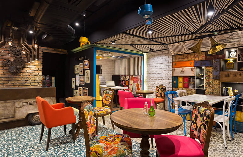 Eclectic 3D Design Cafe Space by Namah Design Studio | Interior Design Photos & Ideas