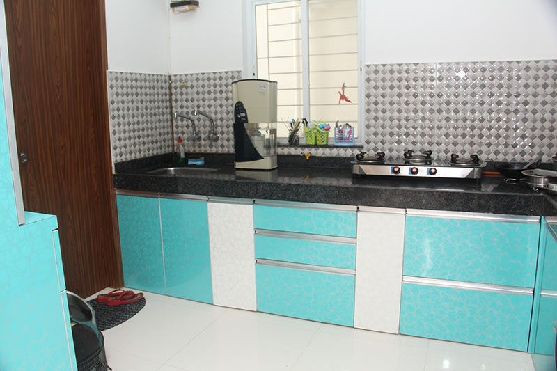Blue Cabinets Of Modular Kitchen by Star Design Modular-kitchen Contemporary | Interior Design Photos & Ideas