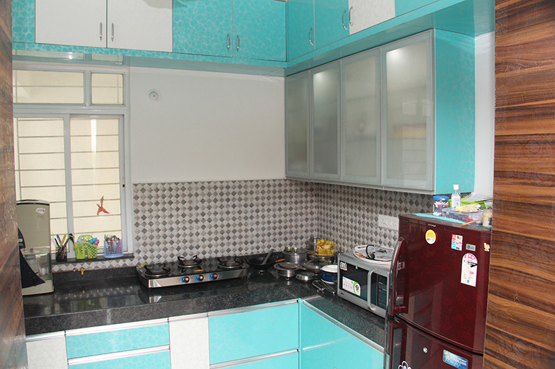 Blue And White Cabinets Of Modular Kitchen by Star Design Modular-kitchen Modern | Interior Design Photos & Ideas