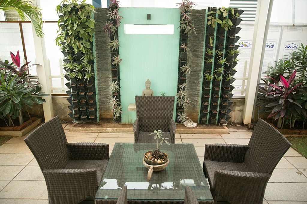 Patio Chairs And Glass Chairs With Rustic Balcony by Kv Patel Open-spaces Contemporary | Interior Design Photos & Ideas
