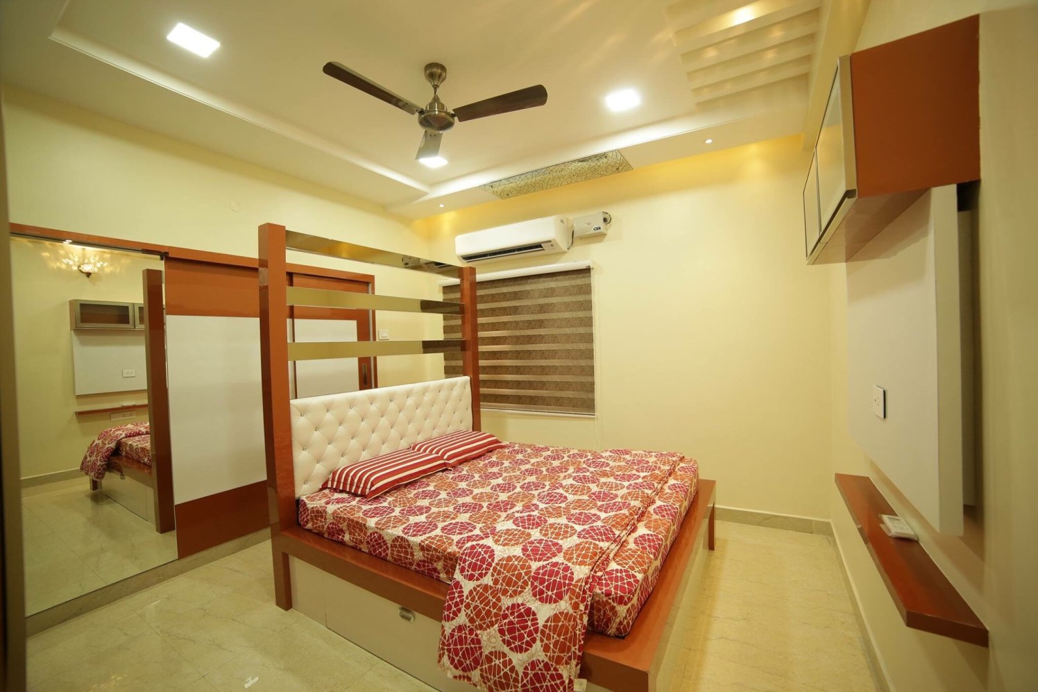 White And Brown Bedroom by Interiors Bedroom Contemporary | Interior Design Photos & Ideas