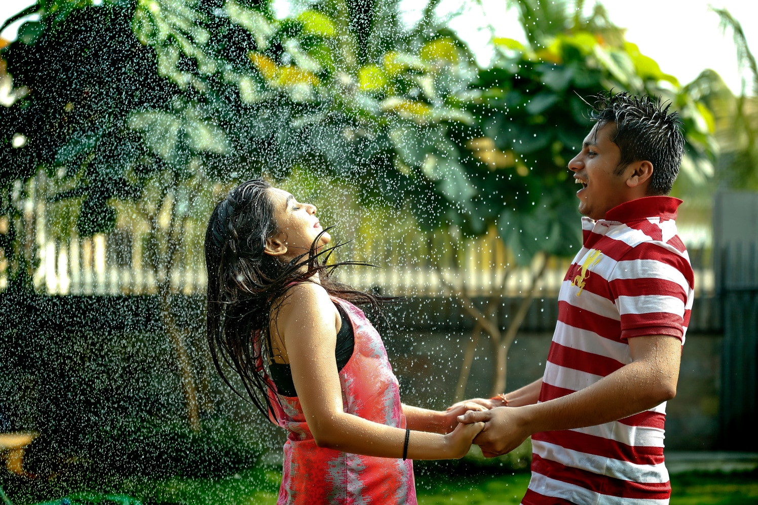 Enjoying shower together by Shobha Dhillon Wedding-photography | Weddings Photos & Ideas