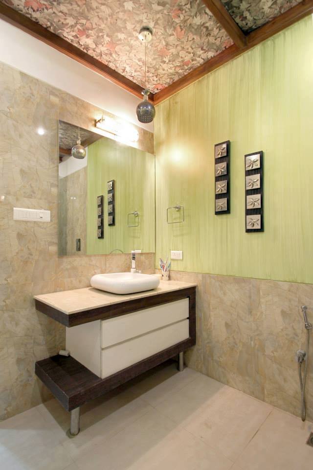 Textured Fawn Bathroom by Jyoti Yadav Bathroom Modern | Interior Design Photos & Ideas