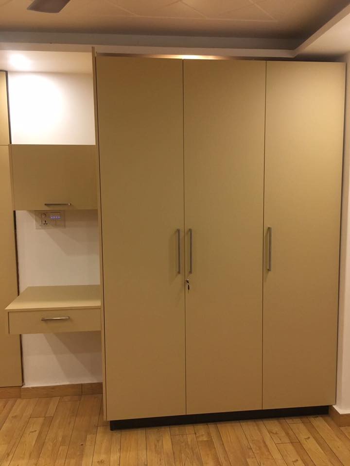 Mustard Yellow Fitted wardrobe by Deepanshu Gandhi Bedroom Contemporary | Interior Design Photos & Ideas