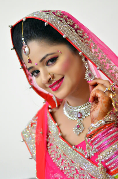 Bride Wearing Pink Dress And Diamond Jewels by Riddhi Photography Wedding-photography | Weddings Photos & Ideas