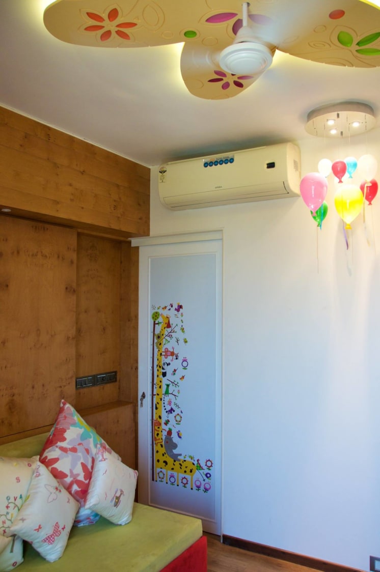 Kids bedroom with Colorful Ceiling and hanging Lights by Viraf Laskari Bedroom Contemporary | Interior Design Photos & Ideas